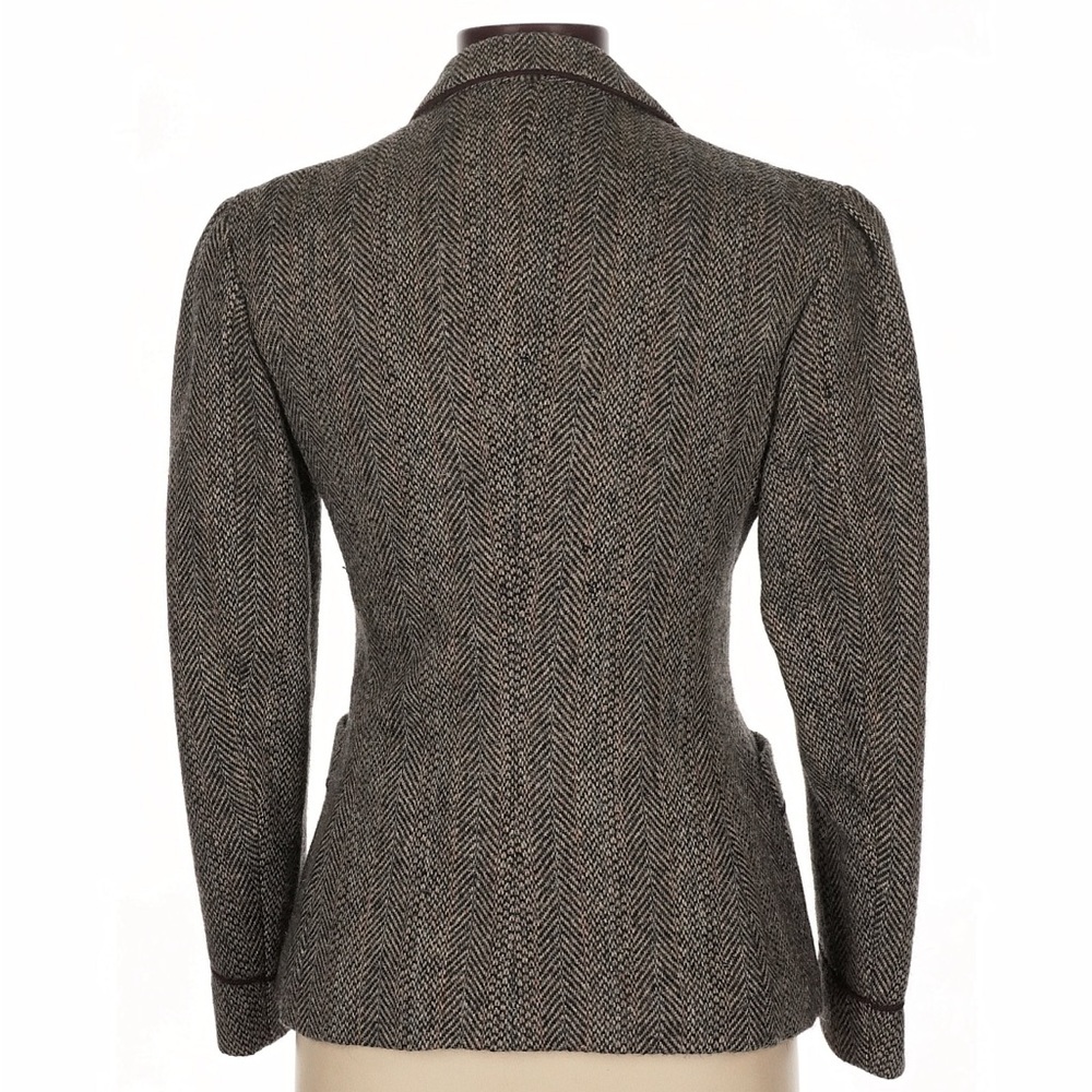 Vintage 70s 80s Ralph Lauren Wool Herringbone Blazer Equestrian Jacket Runway Ad - Picture 6 of 16